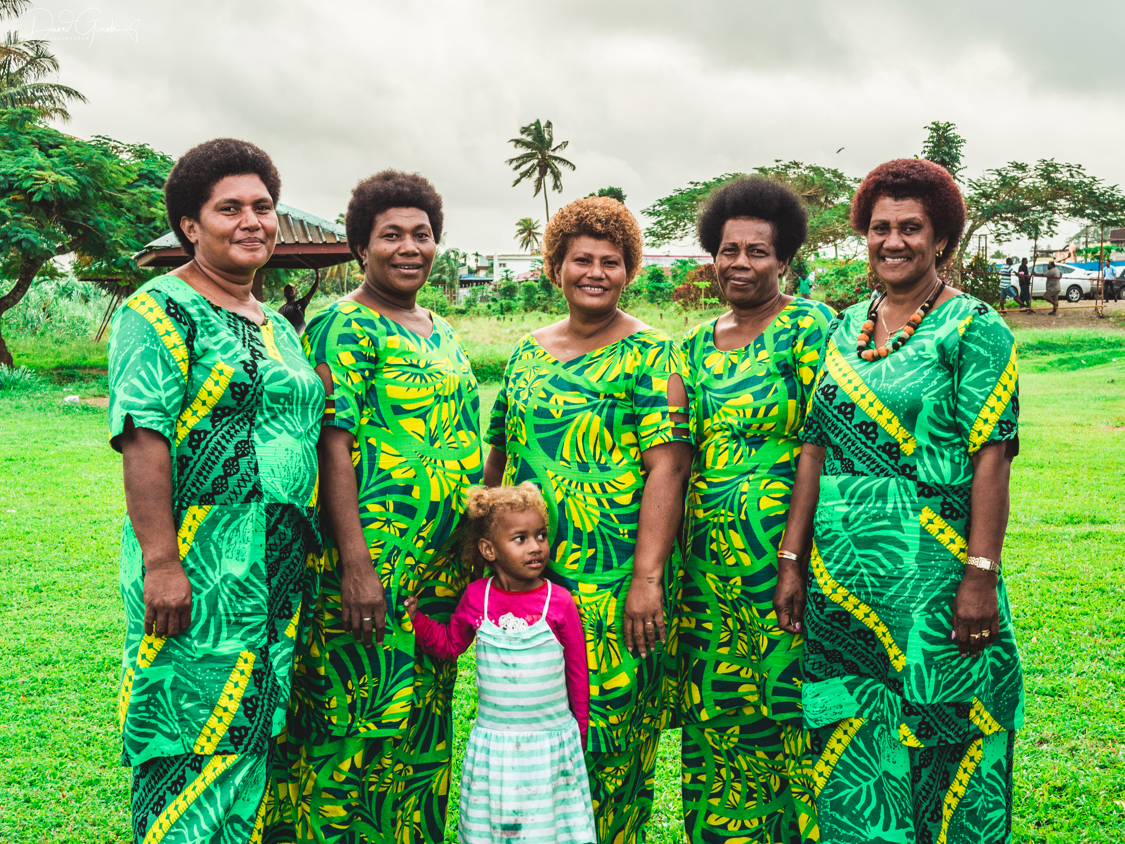 Fijian women in traditional dress